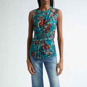 Ulla Johnson Naia Top Jade Floral